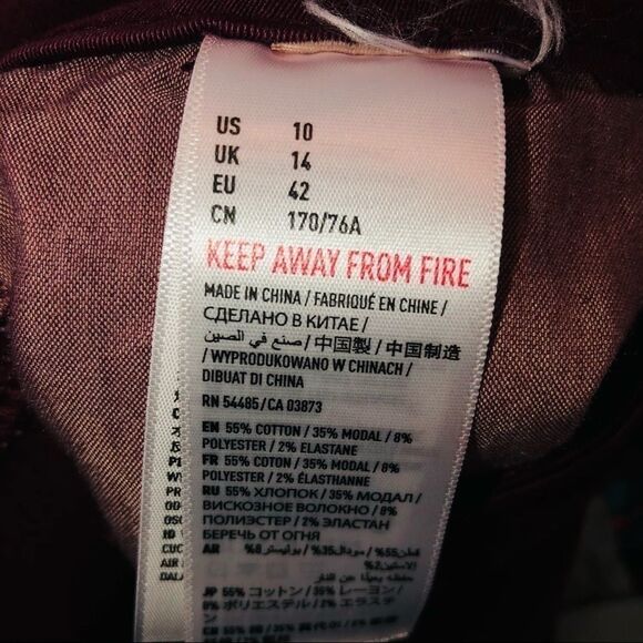 American Eagle hi-rise shortie burgundy shorts 10 - Picture 7 of 7
